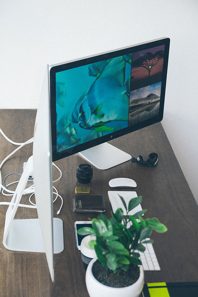 Computers on a desk